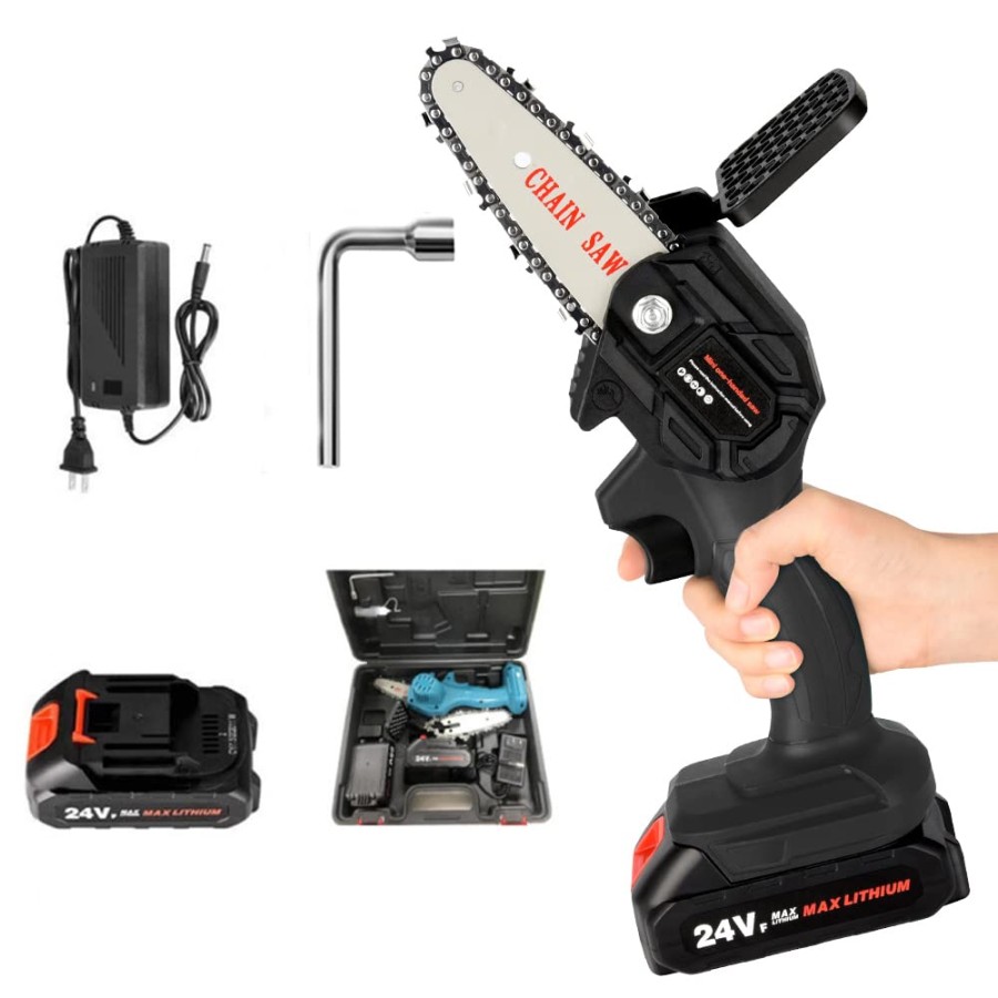 Cordless Electric Chainsaw, -cm Battery Saw, The Battery